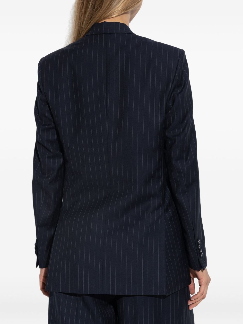 pinstripe double-breasted jacket - 4