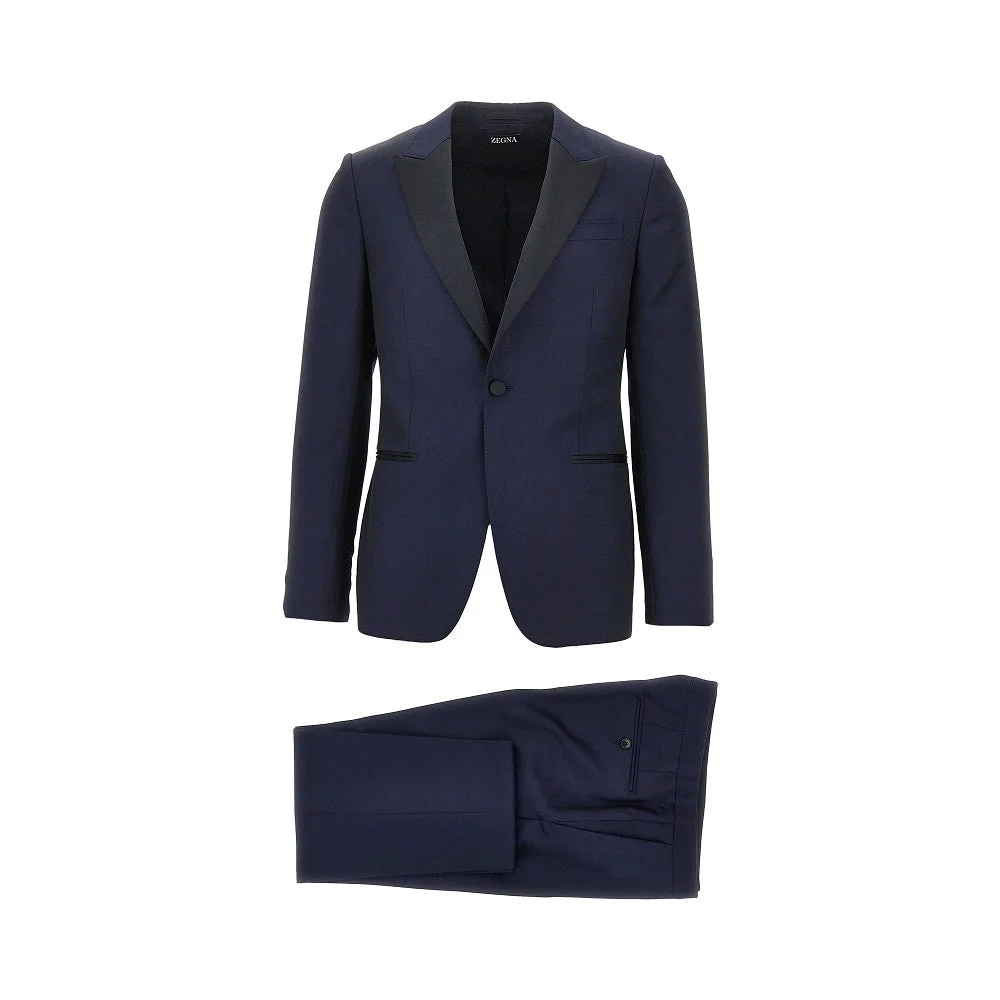 WOOL AND MOHAIR EVENING TAILORED SUIT - 1