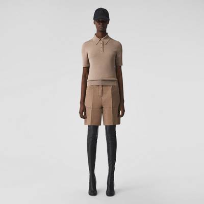 Burberry Cuff Detail Wool Tailored Shorts outlook