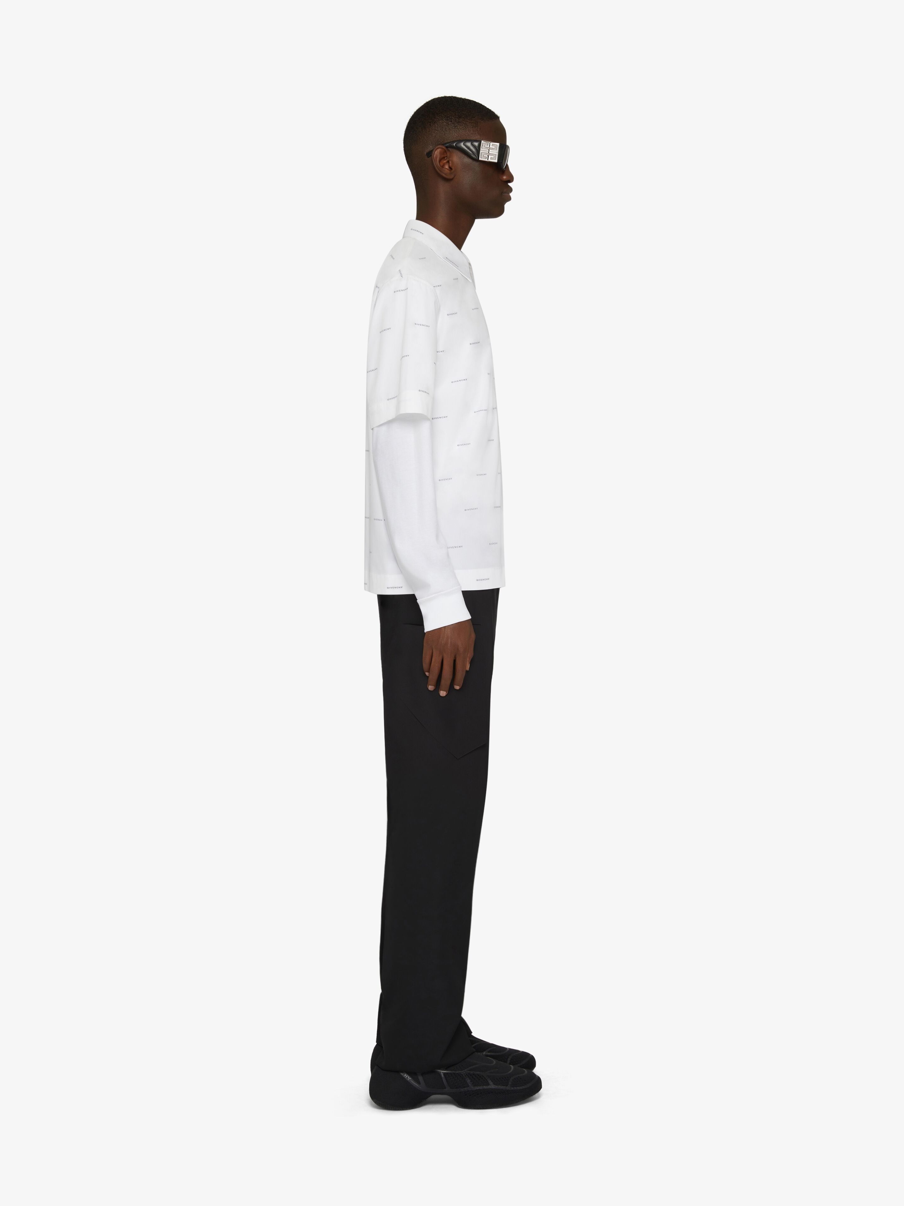 ZIPPED BOXY FIT SHIRT WITH GIVENCHY ALL-OVER - 3