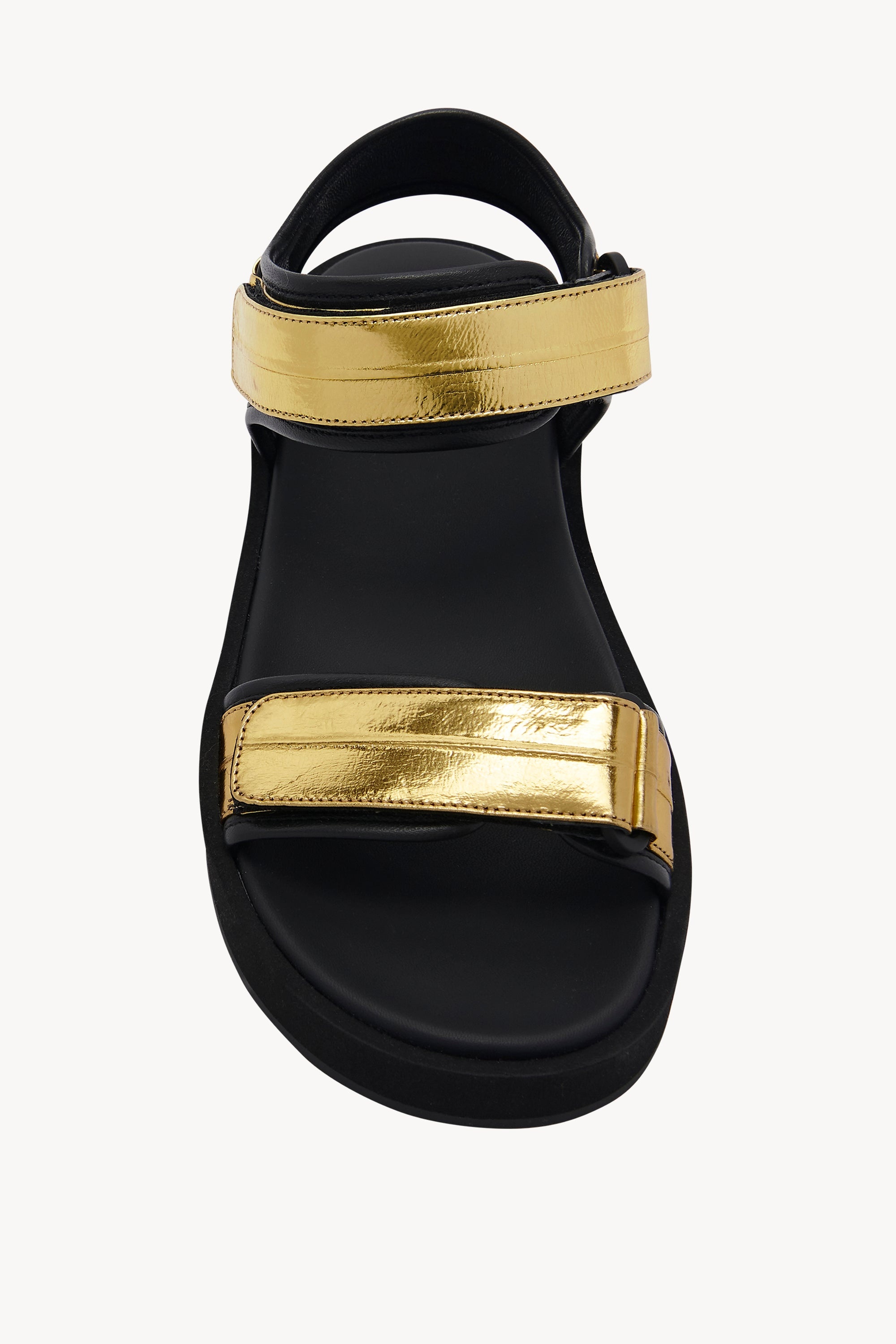 Hook-And-Loop Sandal in Eel and Leather - 3