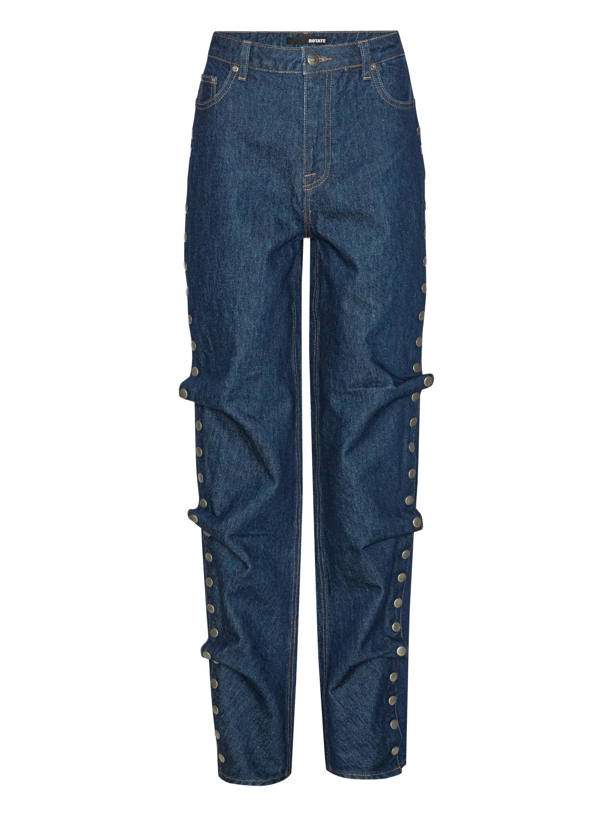 Rotate Buttoned Wide Leg Jeans - 1