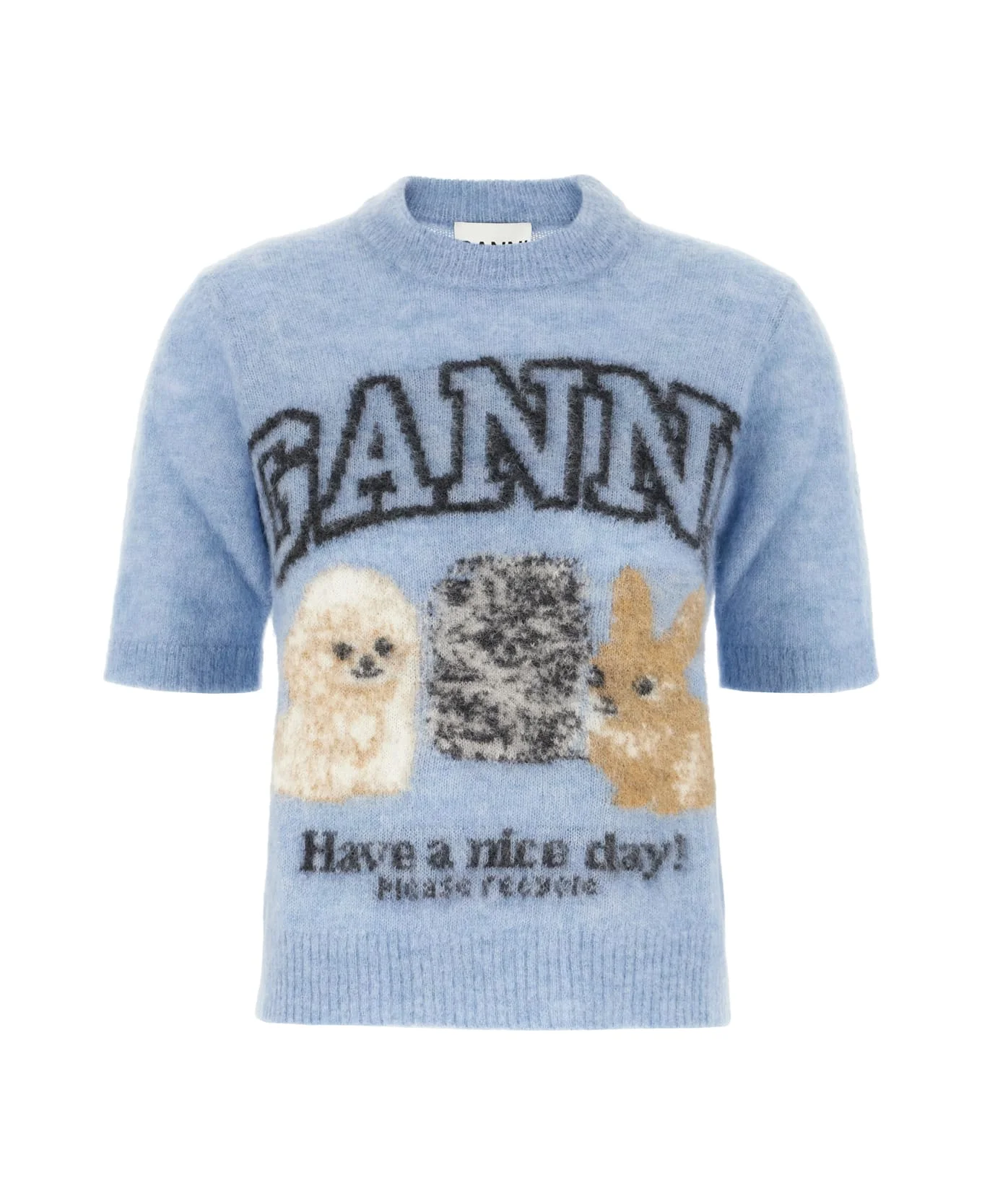 Powder Blue Alpaca Blend Sweater - 1