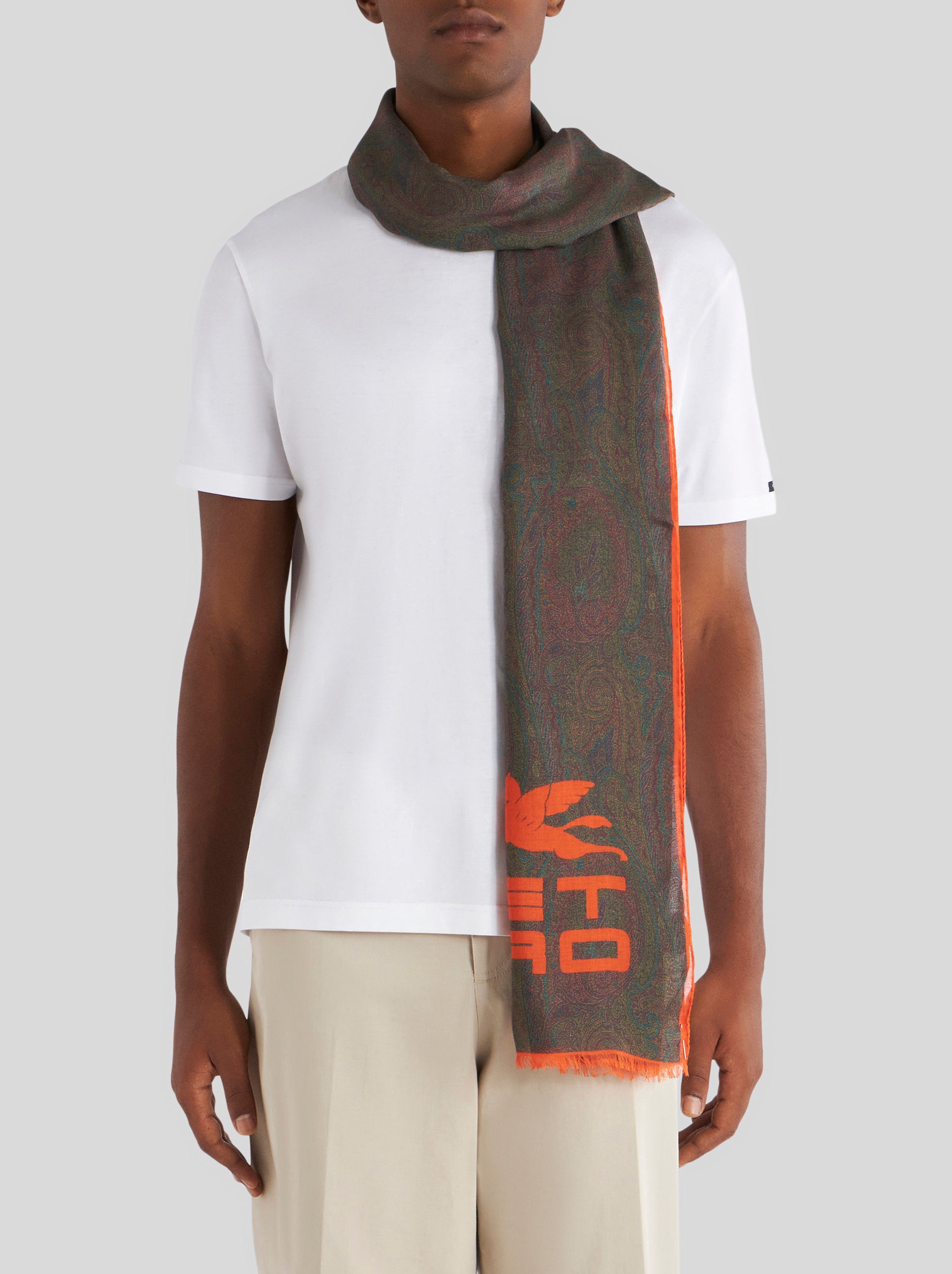 PAISLEY SCARF WITH ETRO CUBE LOGO - 2