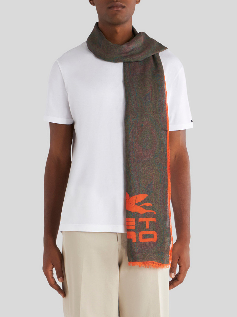 Etro PAISLEY SCARF WITH ETRO CUBE LOGO outlook