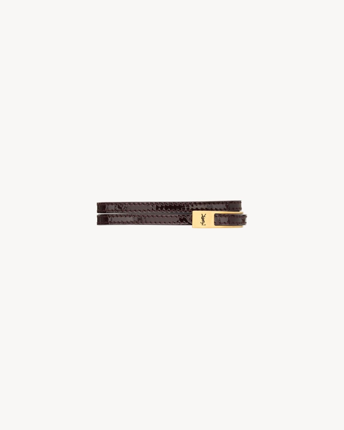 CASSANDRE BUCKLE BRACELET IN LEATHER - 1