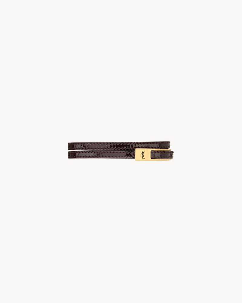 CASSANDRE BUCKLE BRACELET IN LEATHER 1