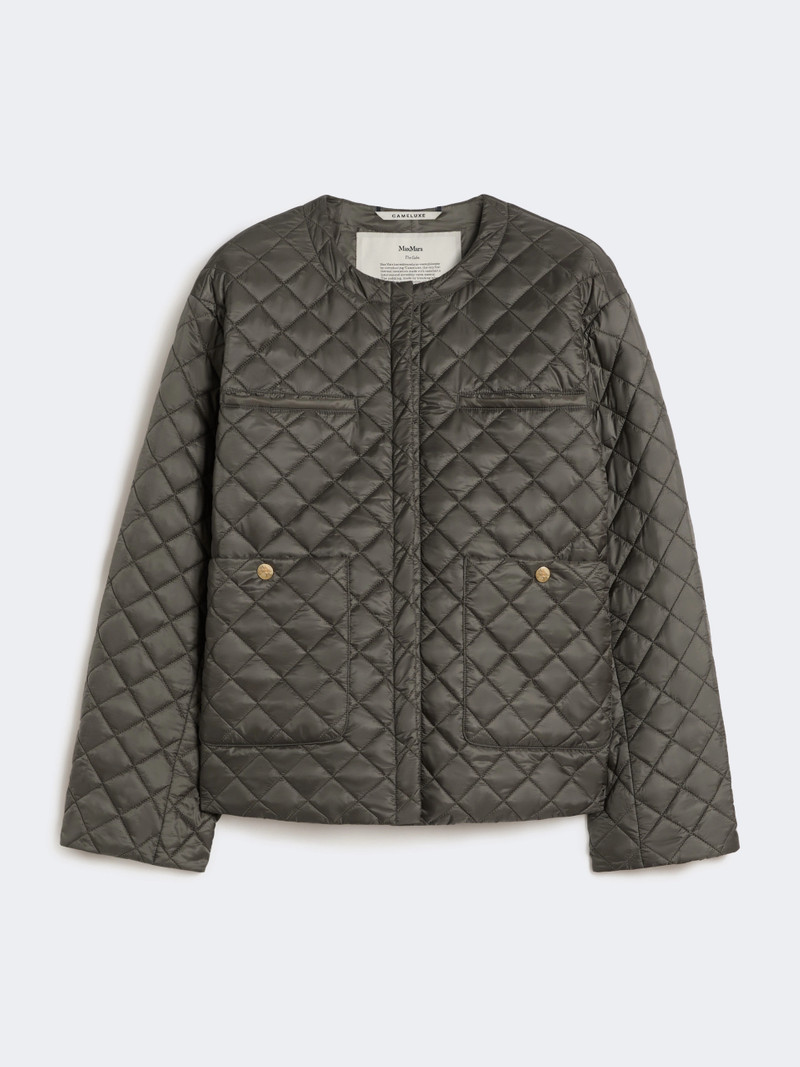 GIOIOSA Water-repellent canvas padded jacket - DARK GREY 1