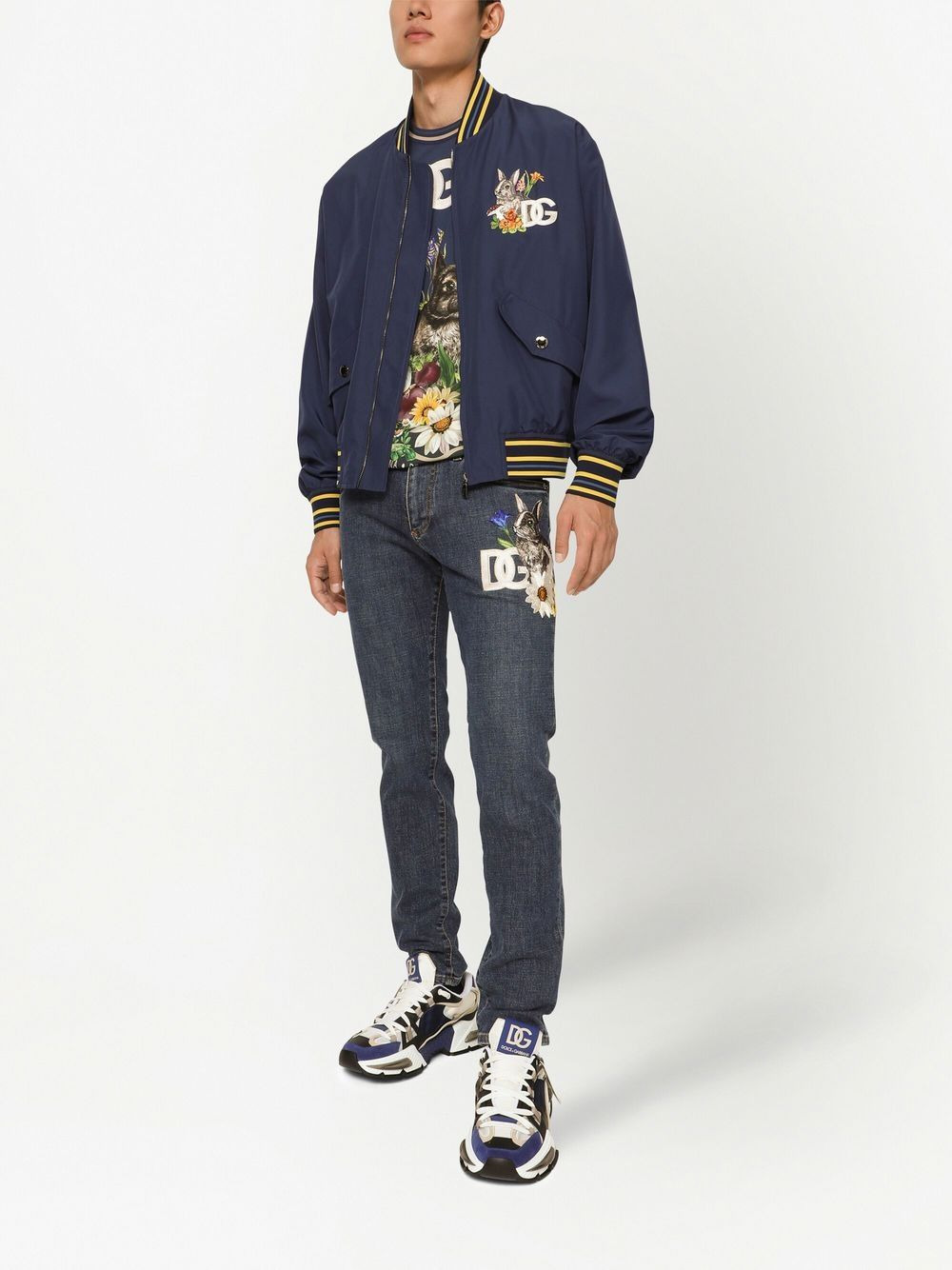 logo-print straight-leg jeans - 2