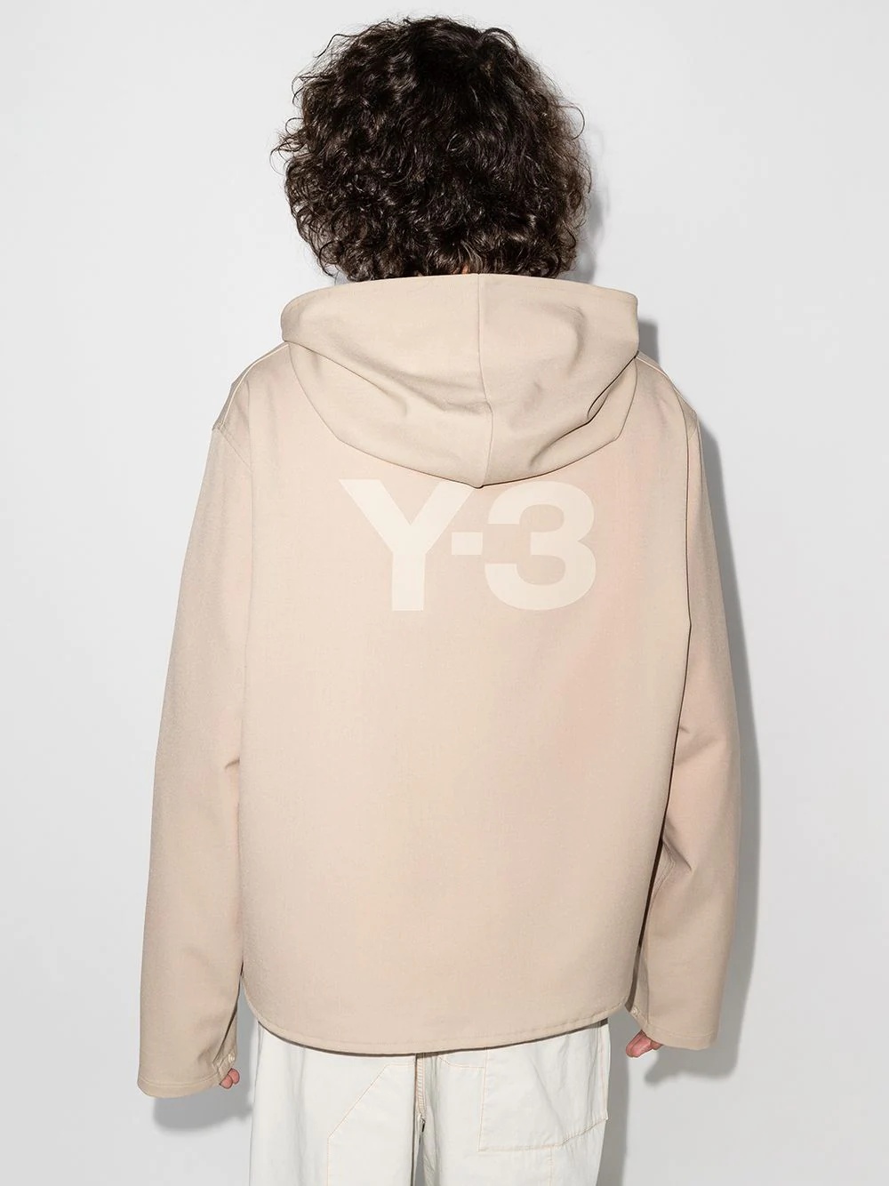 logo-print zip-up lightweight jacket - 3