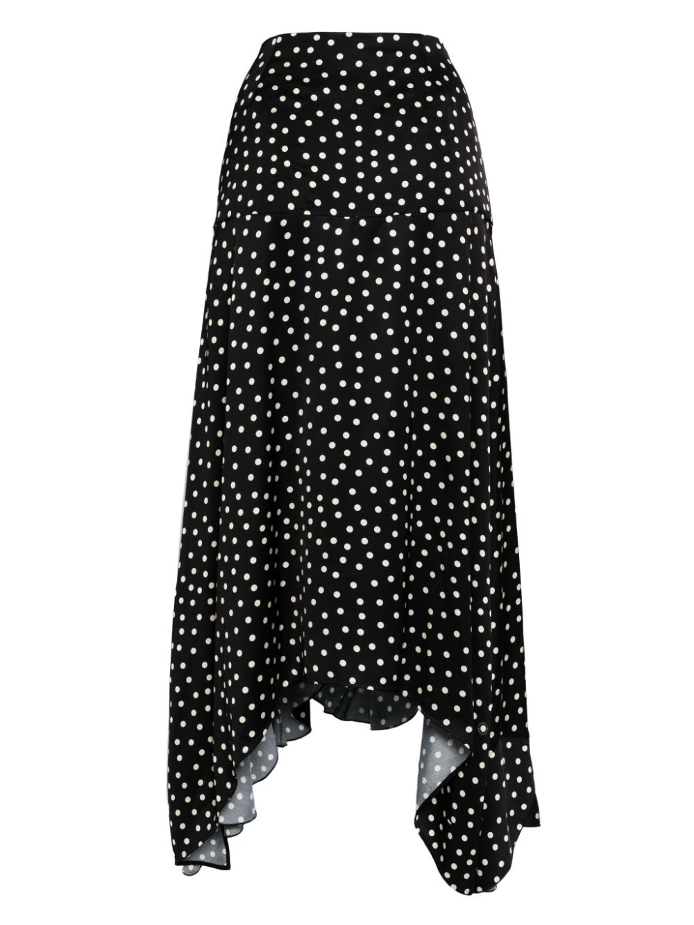 asymmetric polka-dot maxi skirt - 2