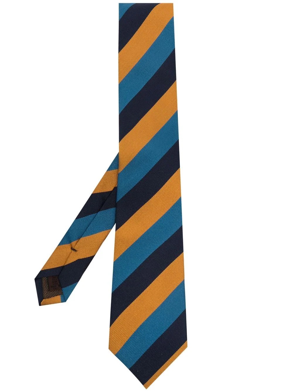 diagonal stripe-print silk tie - 1