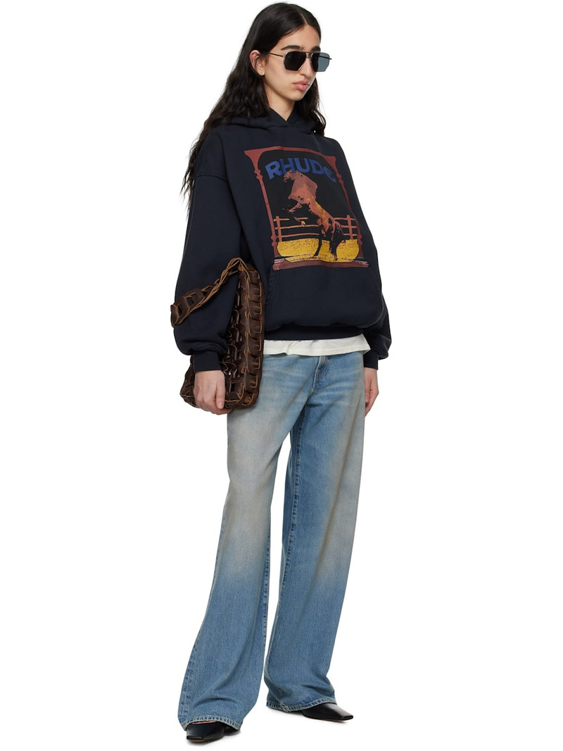 Rhude Black 'Rhude' Cadre Hoodie outlook
