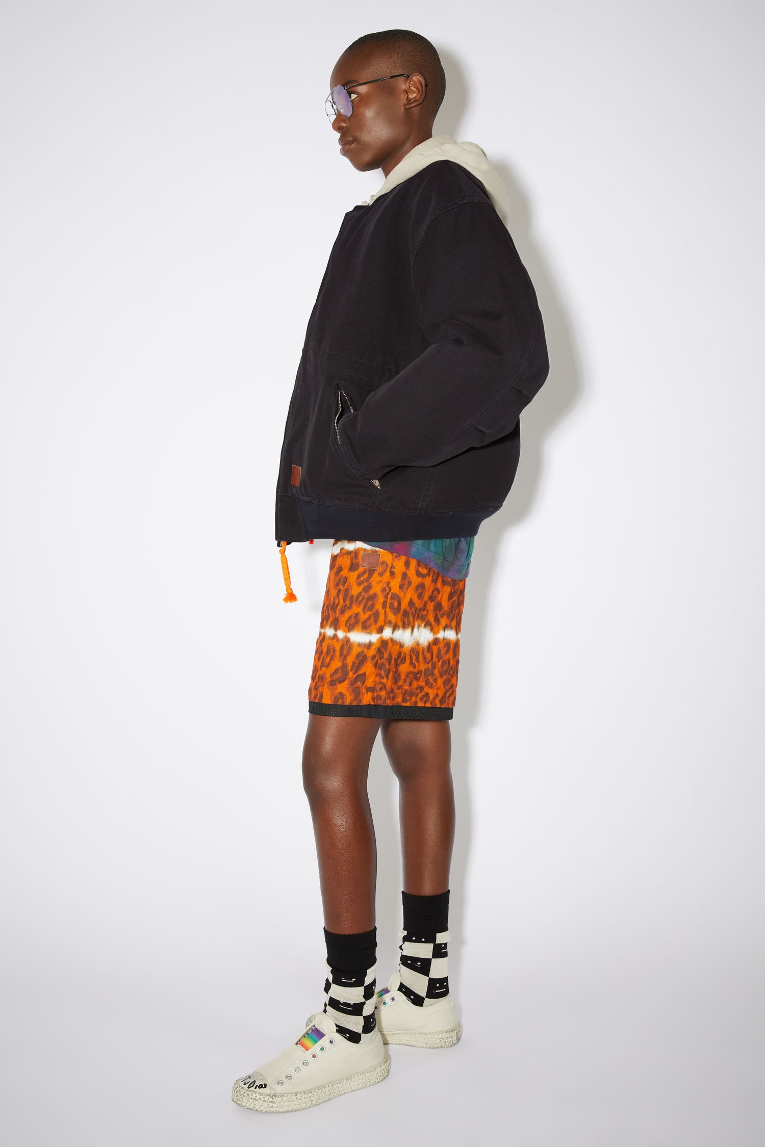Cotton bomber jacket - Black - 4