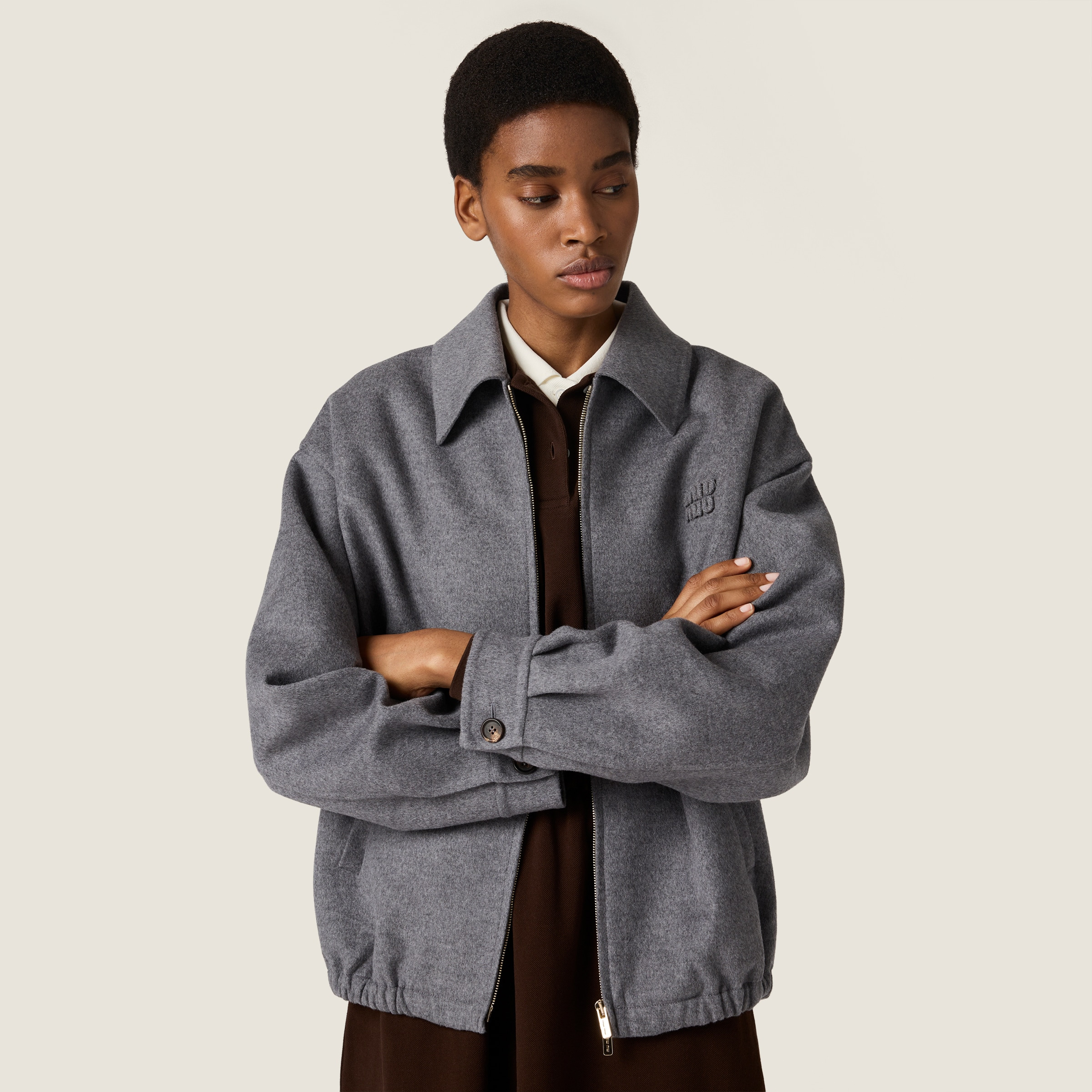 Double cashmere blouson jacket - 5