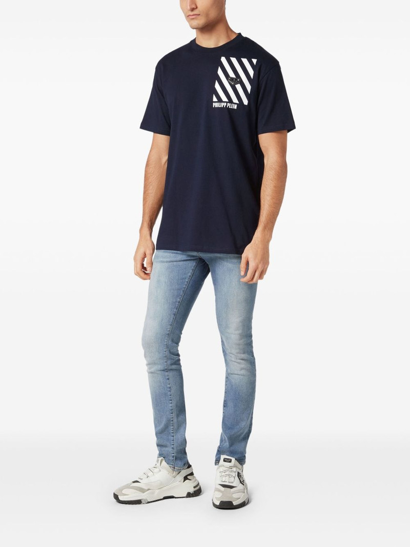 PHILIPP PLEIN stripe-print T-shirt outlook