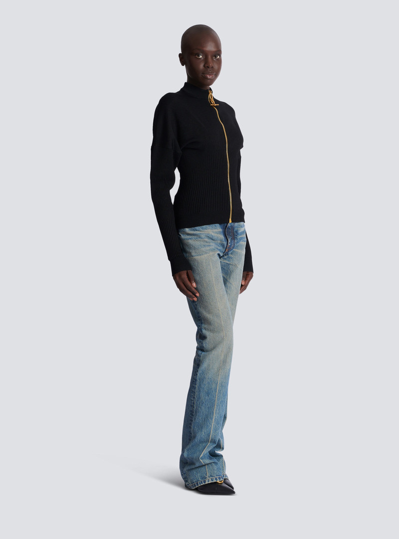 Zipped knit cardigan 3