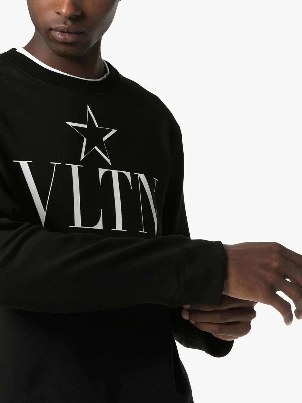 VLTNSTAR logo-print cotton-blend sweatshirt - 5