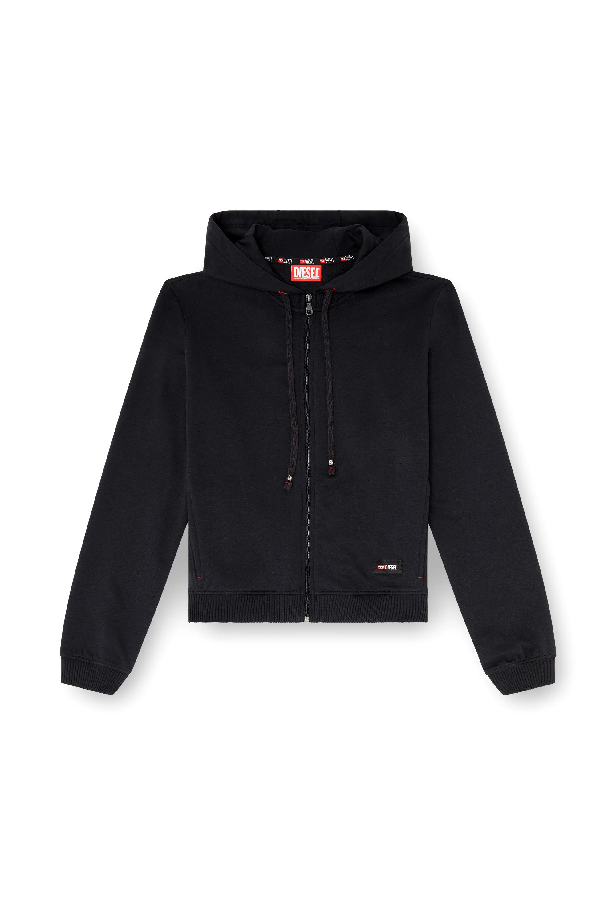 HOODIE IN PEACHED COTTON BLEND - 1