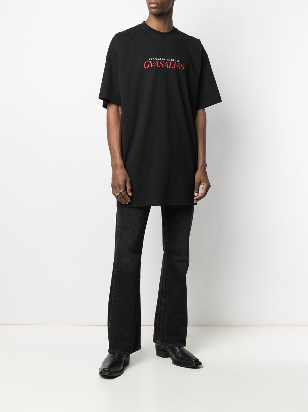 oversized "GVASALIAS" logo-print T-shirt - 3