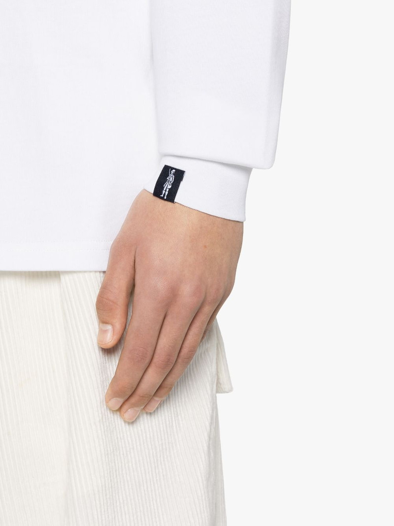 WHITE X ORANGE COTTON RUGBY SHIRT | GJM-210 6