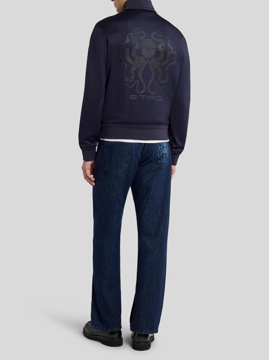 SWEATSHIRT WITH ZIP AND OCTOPUS PRINT - 4