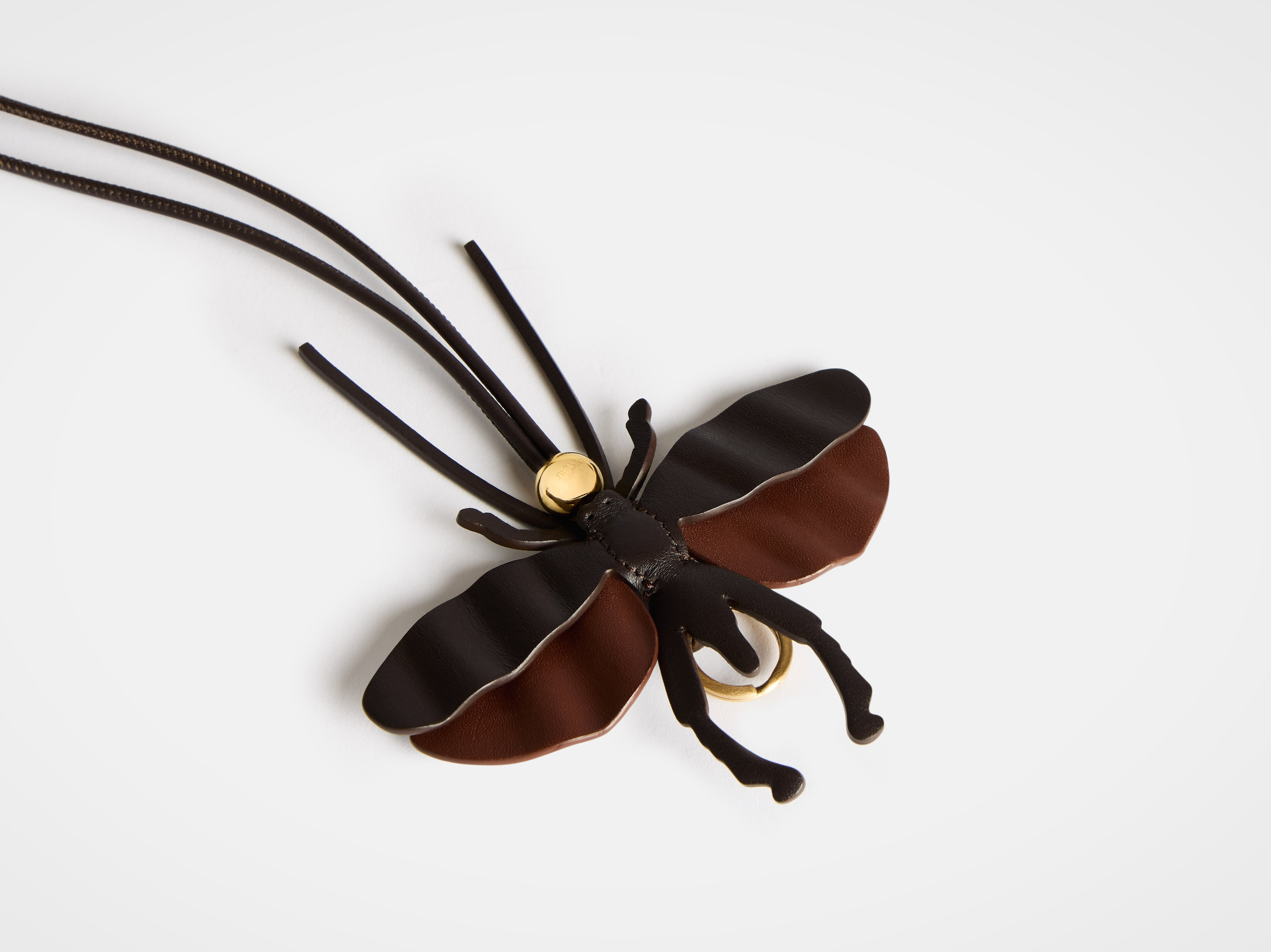 MOTH CHARM IN CHOCOLATE BROWN - 2