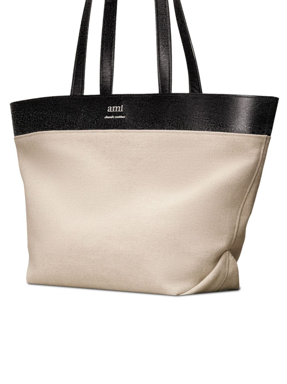 logo-plaque panelled tote bag - 4