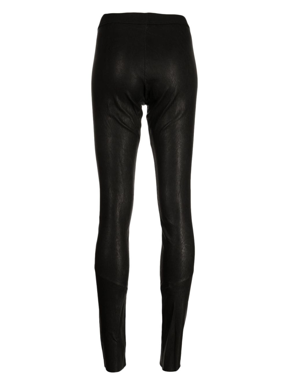 slip-on leather leggings - 2