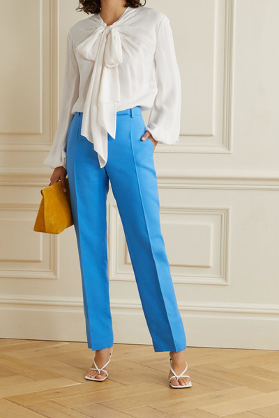 Valentino Tie-neck silk-crepe blouse outlook