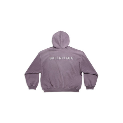 BALENCIAGA Balenciaga Back Hoodie Medium Fit in Faded Purple outlook
