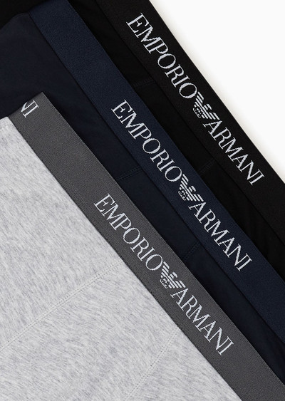 EMPORIO ARMANI Three-pack of pure cotton basic boxer briefs outlook