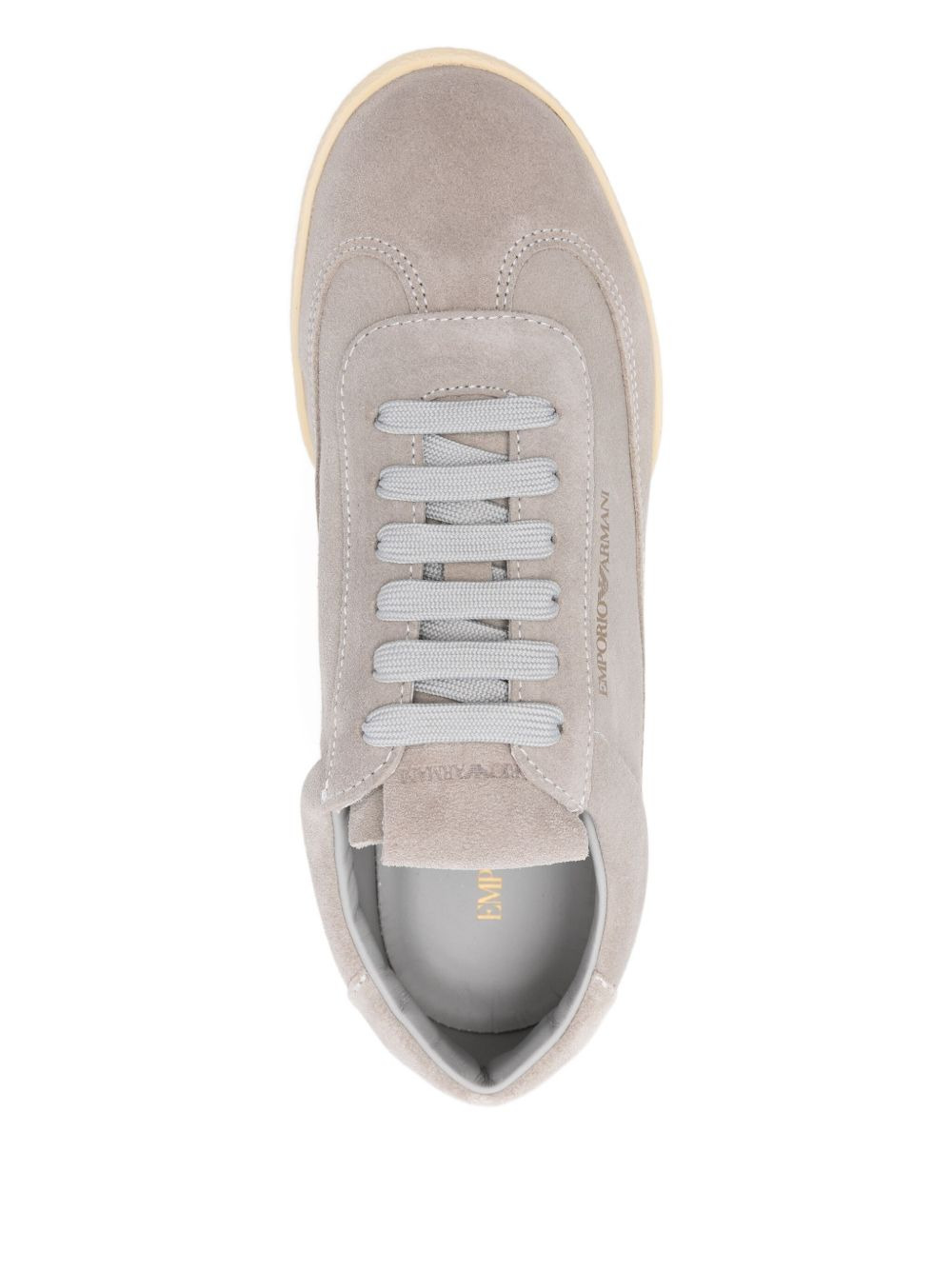 lace-up suede sneakers - 4
