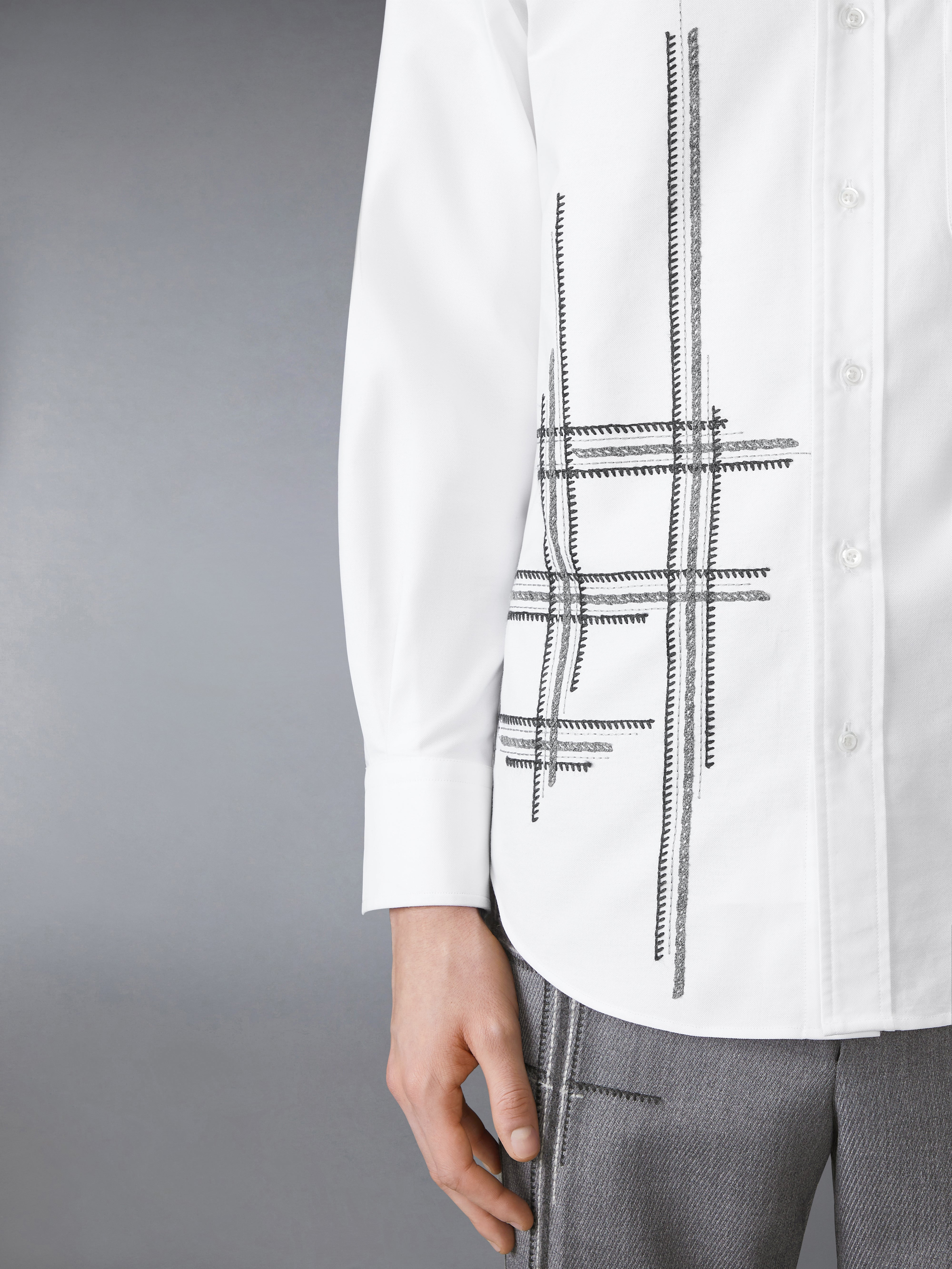 OXFORD BLANKET STITCH DEGRADE SHIRT - 7
