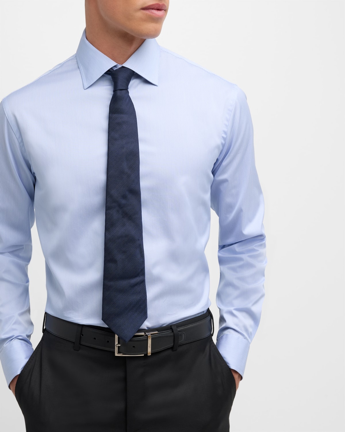 Men's Thin-Stripe Dress Shirt - 5