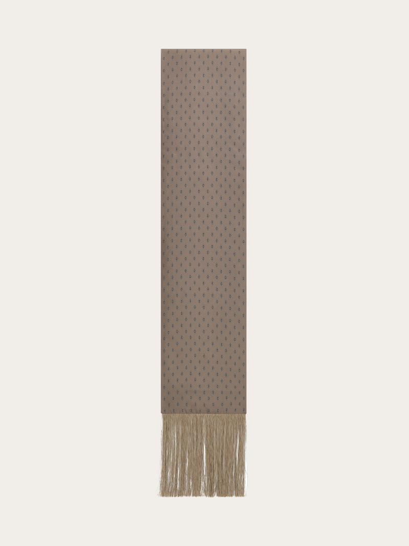 Micro Gancini print silk scarf 4