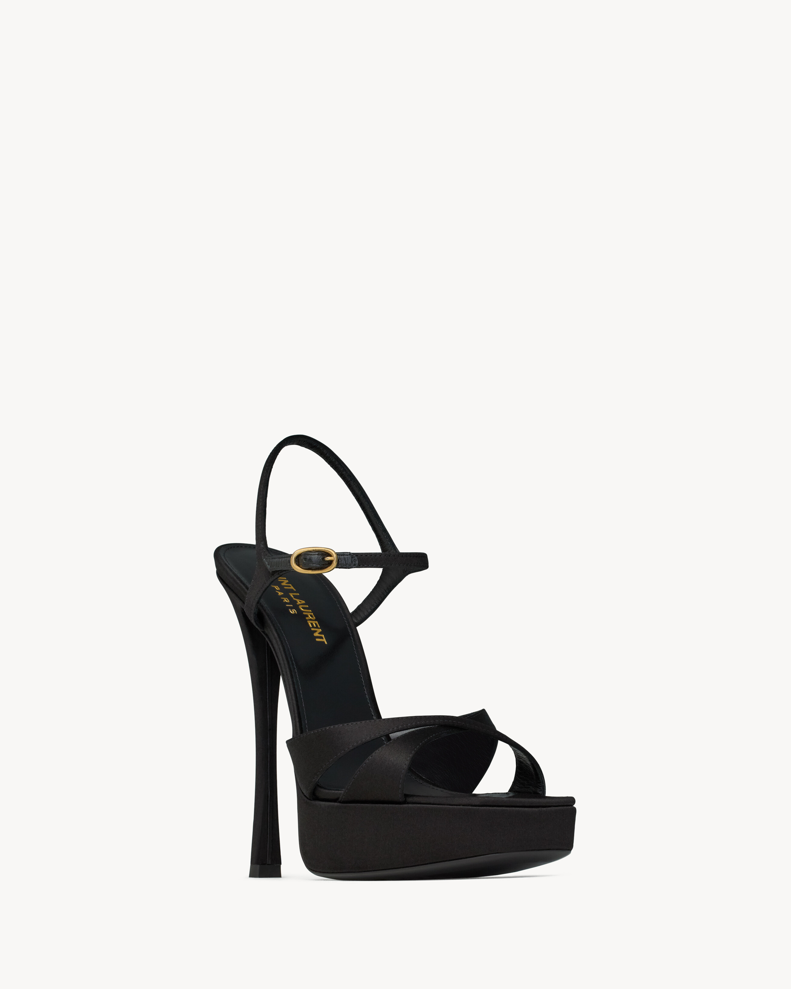 DEBBIE PLATFORM SANDALS IN SATIN CREPE - 3