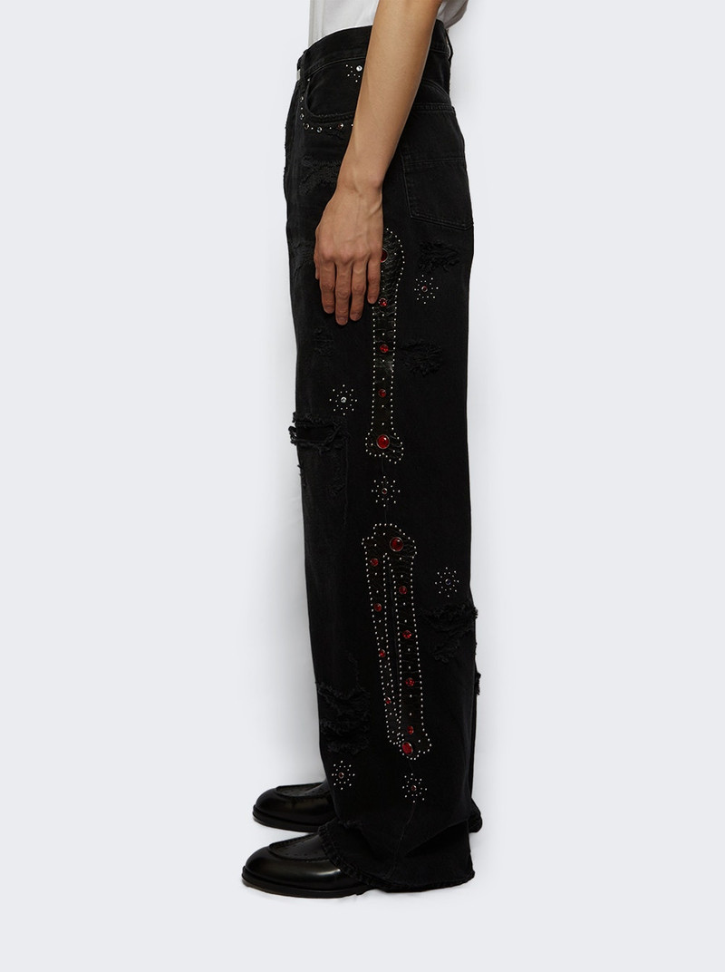 Bones Studded Baggy Jean Vintage Black 3