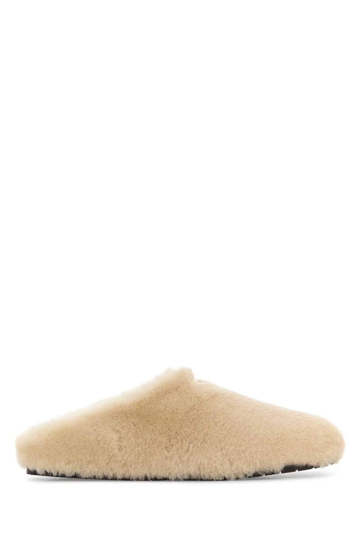 Prada Women Sand Shearling Slippers - 1