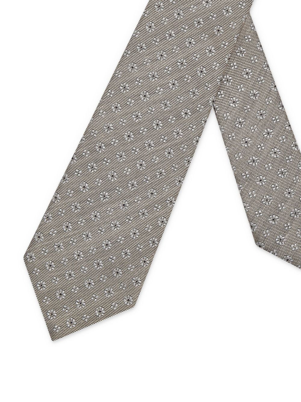 floral-pattern silk tie - 2