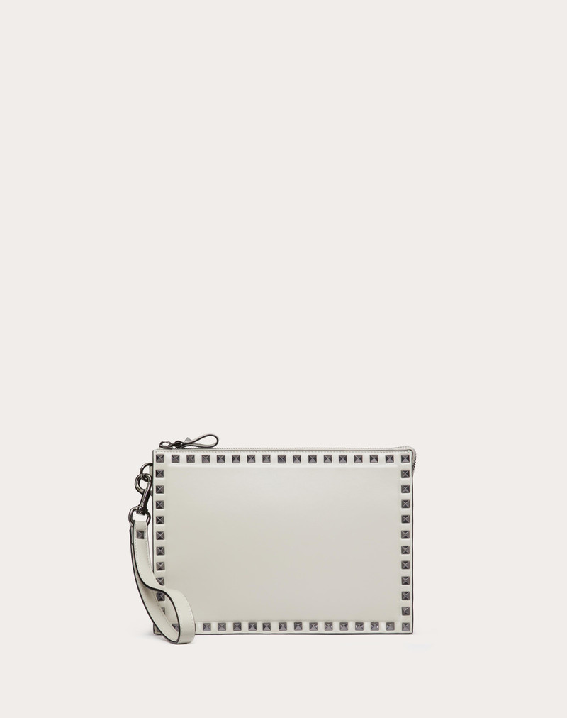 ROCKSTUD CALFSKIN POUCH 1