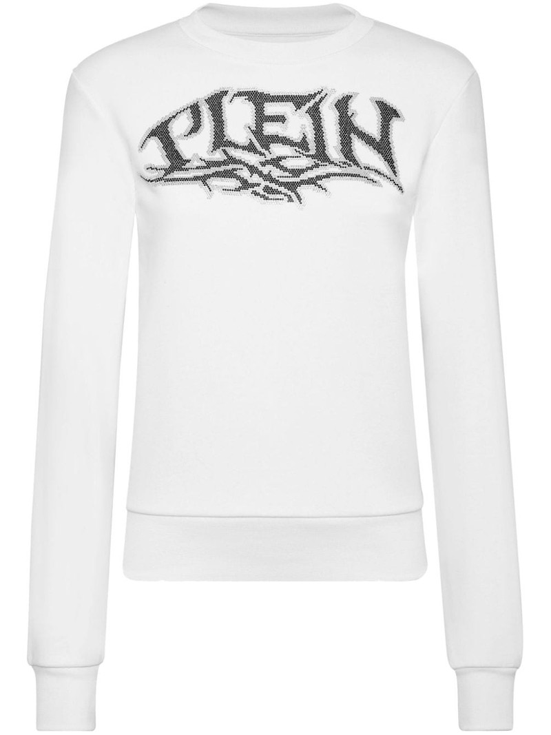 logo-embellished cotton sweatshirt 1