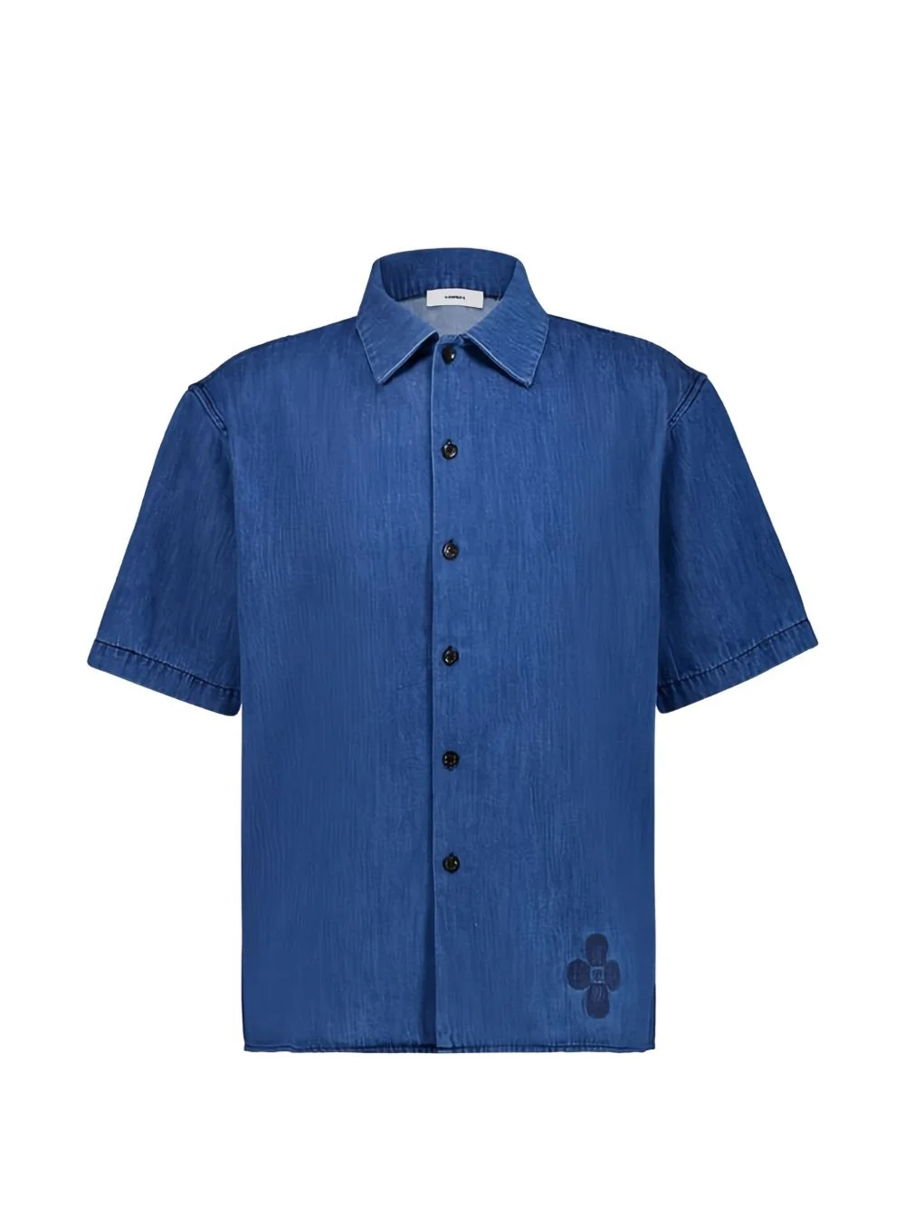 striped denim shirt - 1