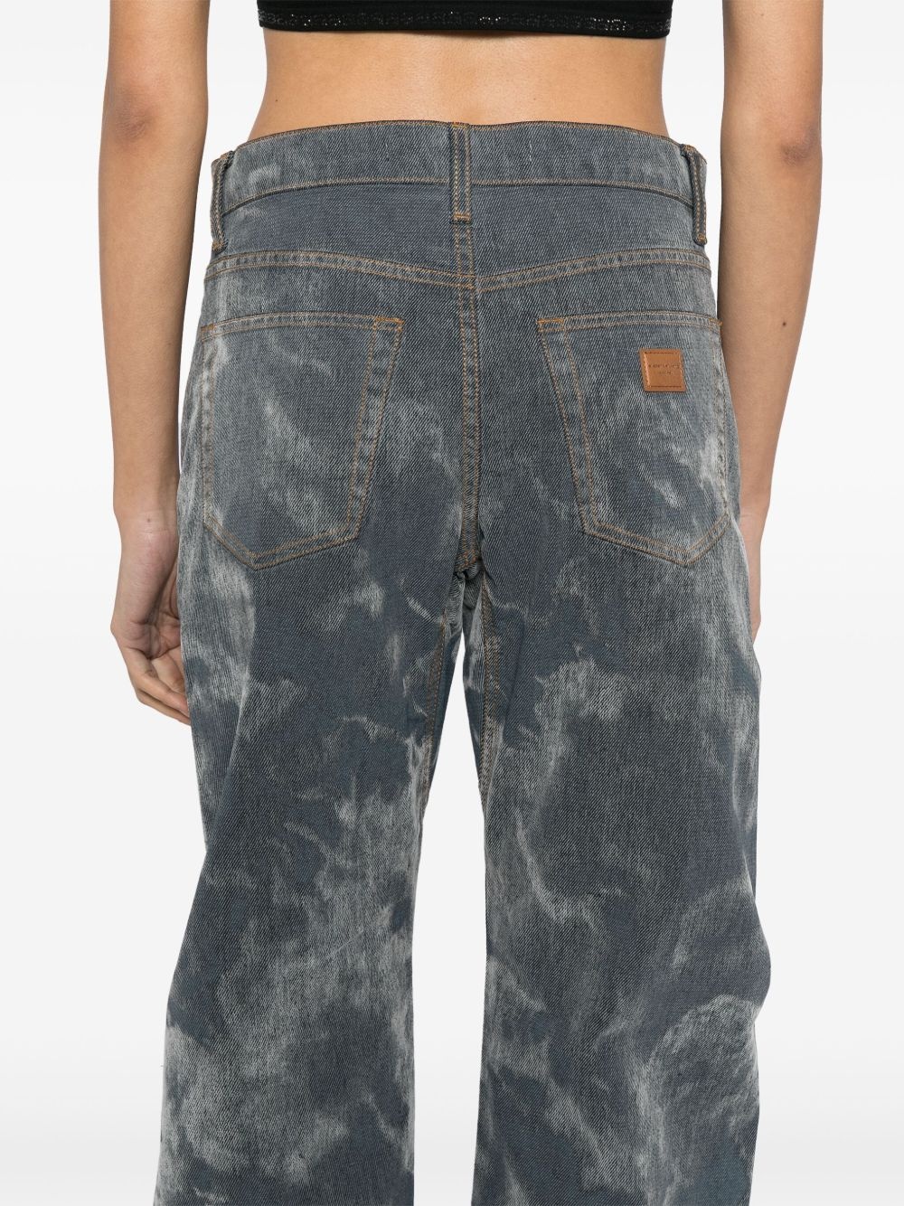 low-rise bowed gusset jeans - 5