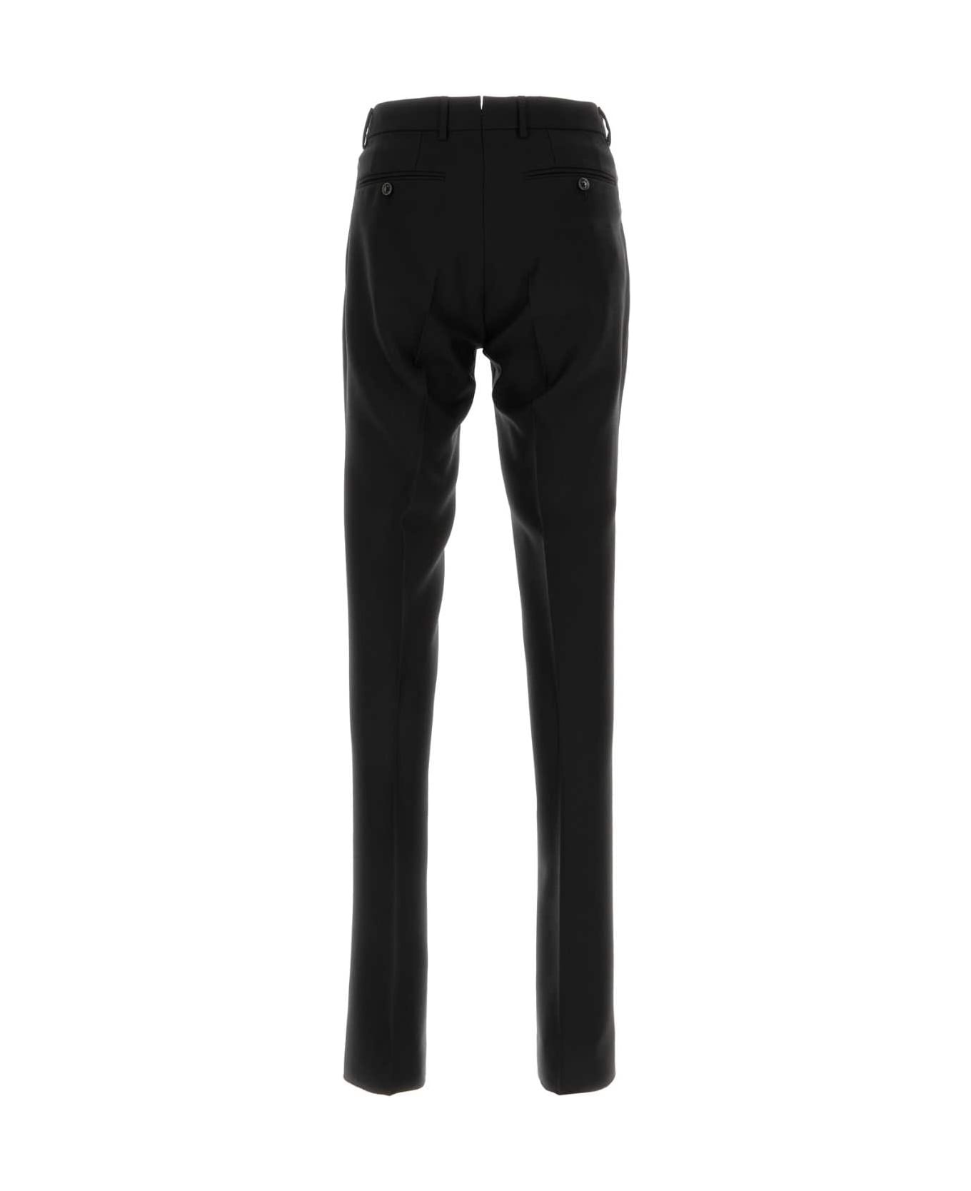 Black Wool Blend Pant - 2