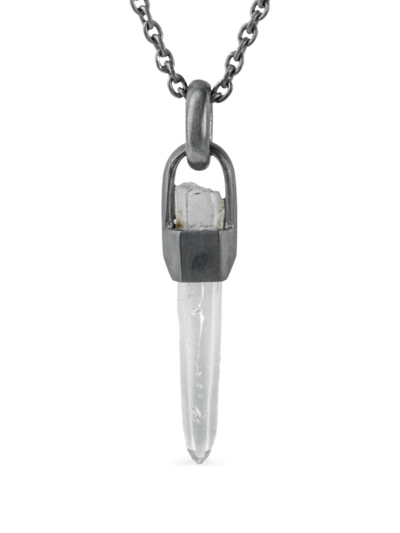 Parts of Four sterling silver Talisman Quartz necklace outlook