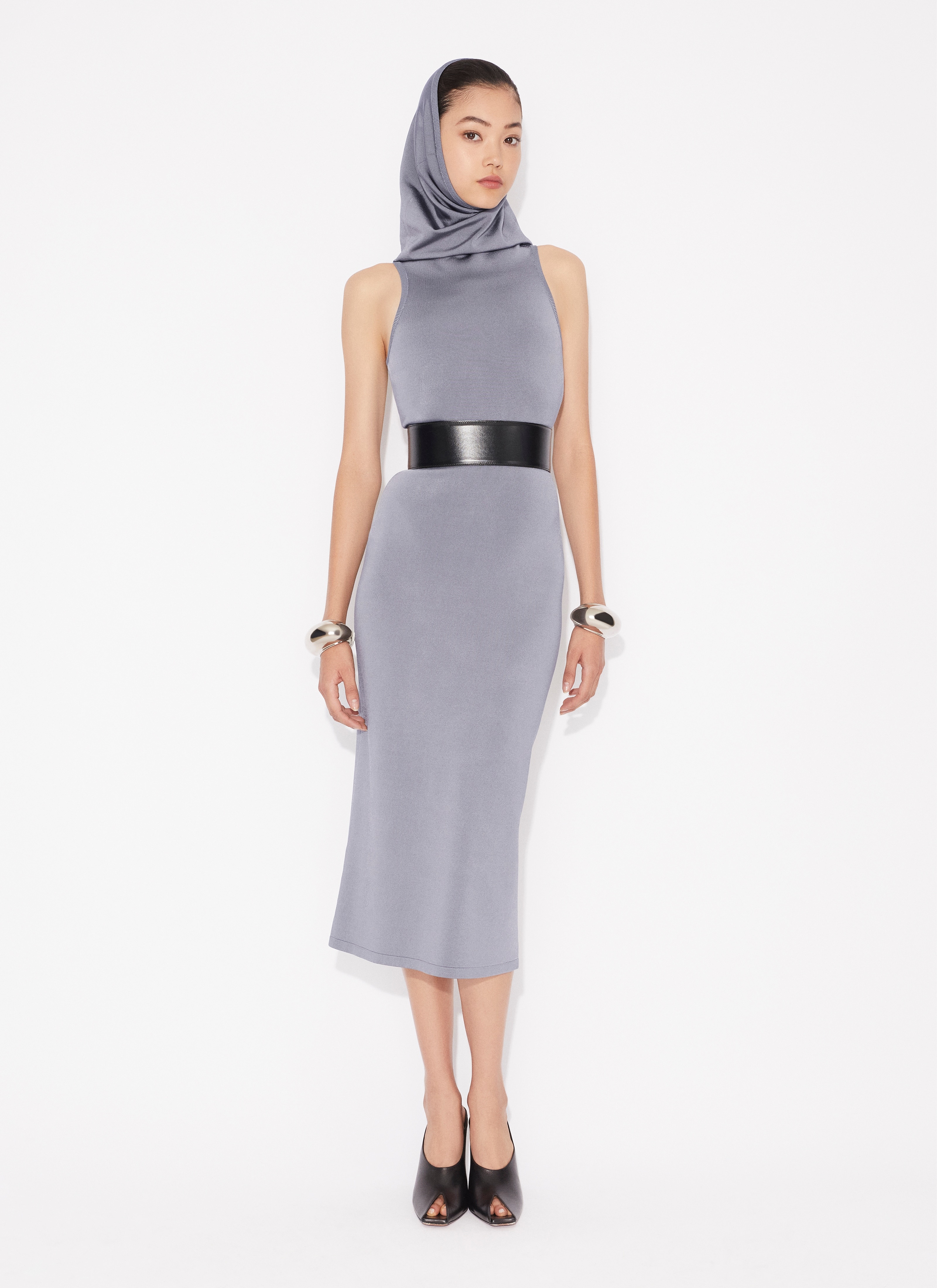 HOODED TUBE DRESS - 2