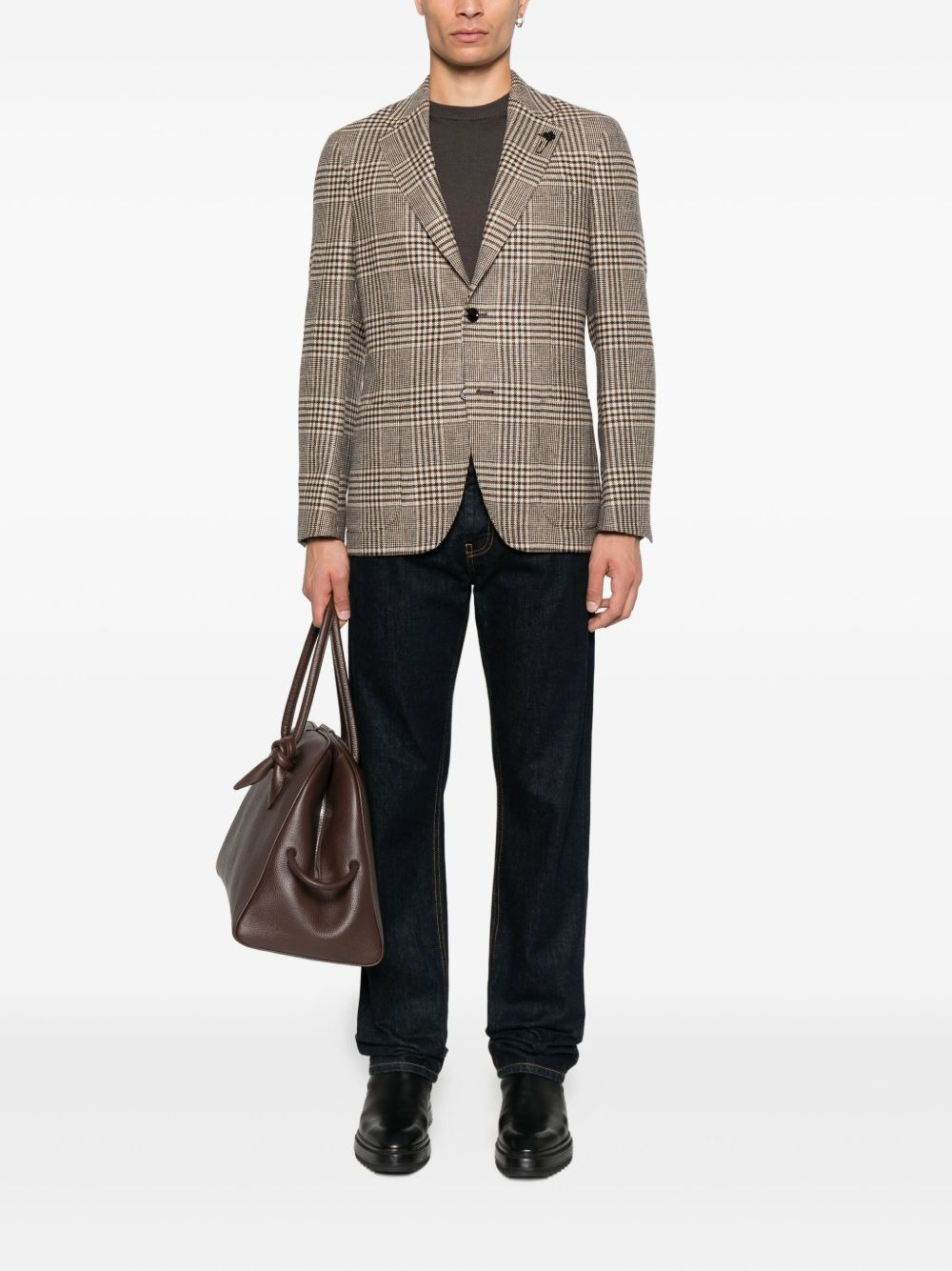 checked wool jacket - 2