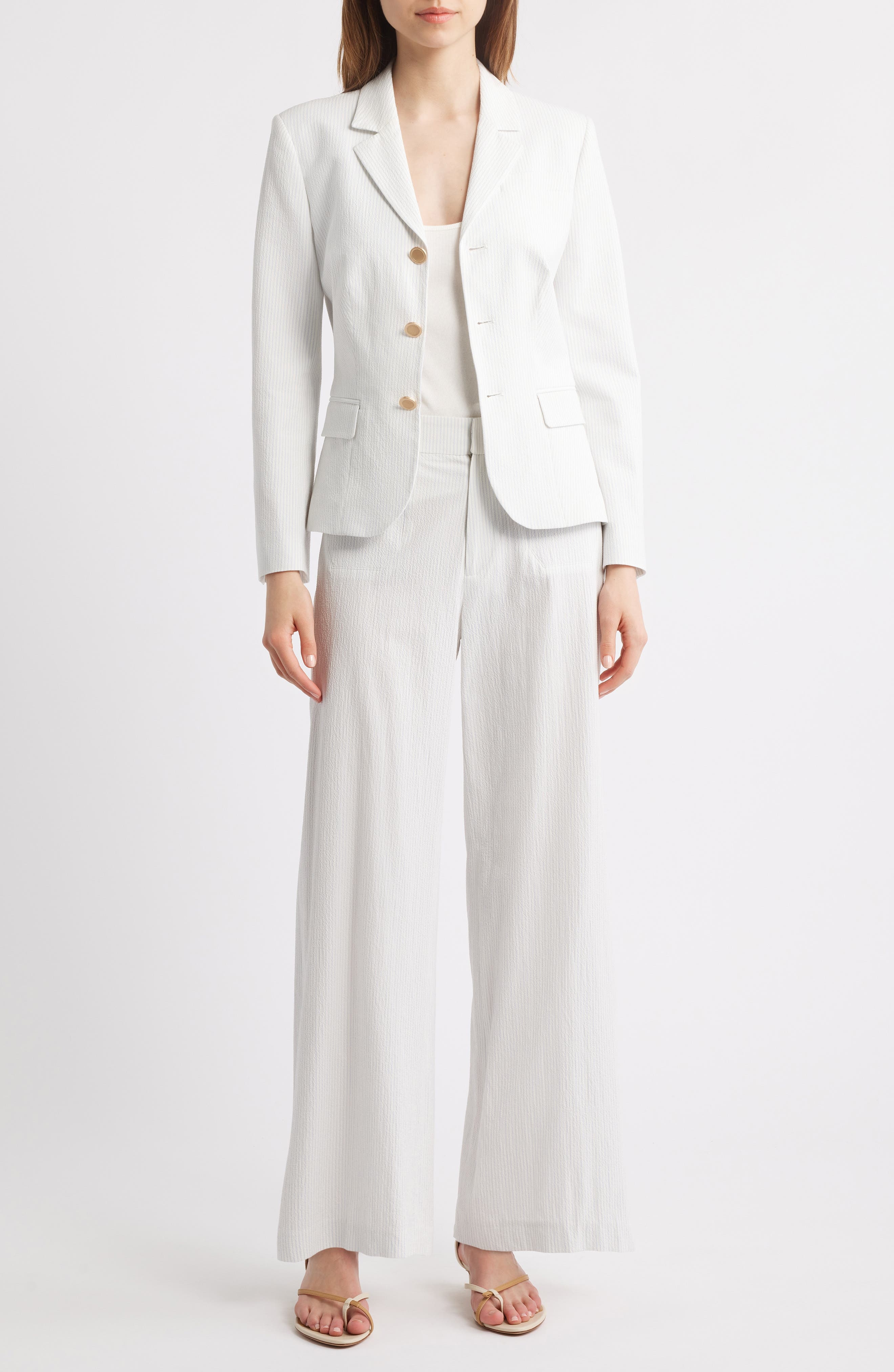 FRAME The Smart Blazer in Light Chambray Multi at Nordstrom - 7
