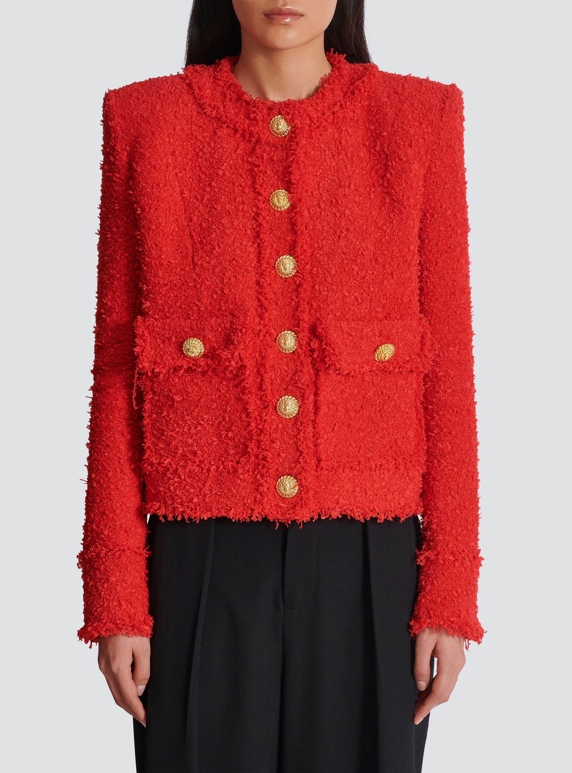 Cropped tweed jacket - 5